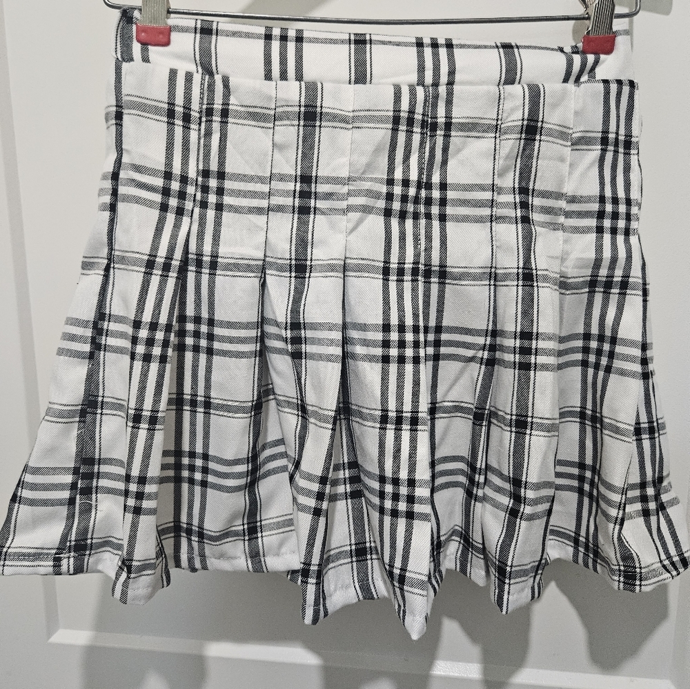 Plaid Hight Waist Skater skirt